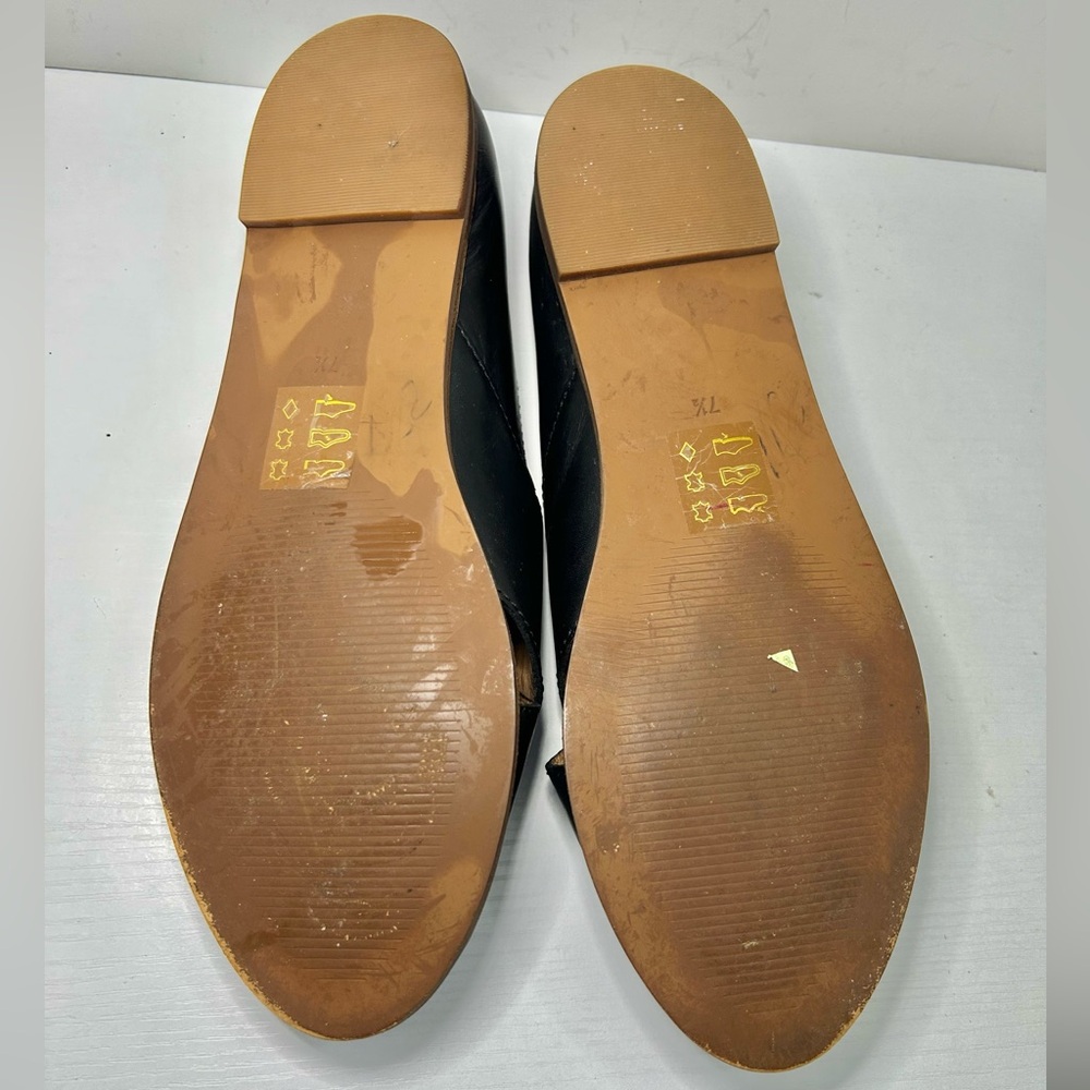 Madewell The Blaine Crisscross Flat Black Leather Open Toe Flats Size 7.5 - Picture 11 of 16